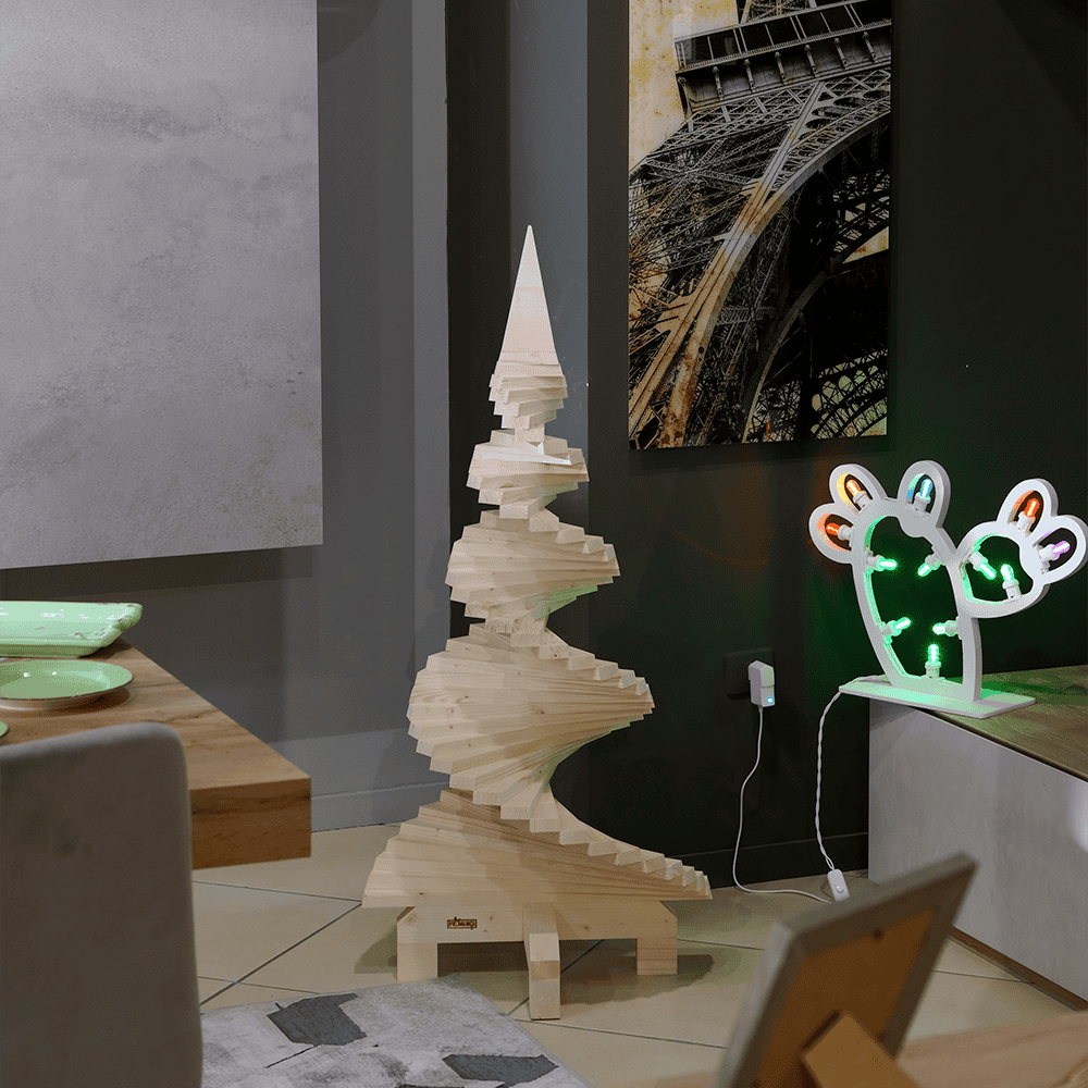 Albero di Natale in legno da 120 cm