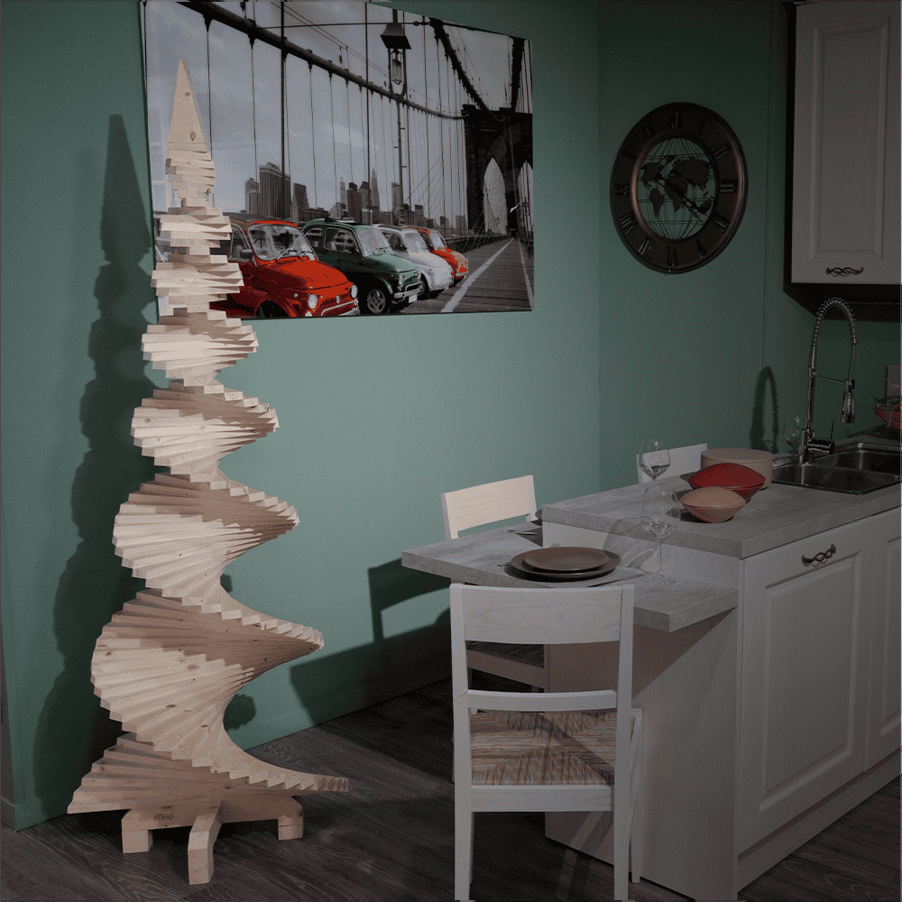 Albero di Natale in legno da 120 cm
