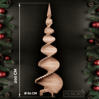 Albero di Natale in legno da 120 cm