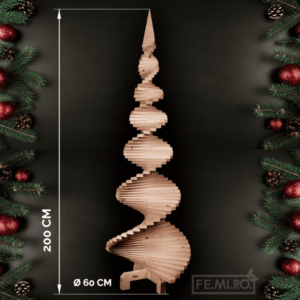 Albero di Natale in legno da 120 cm