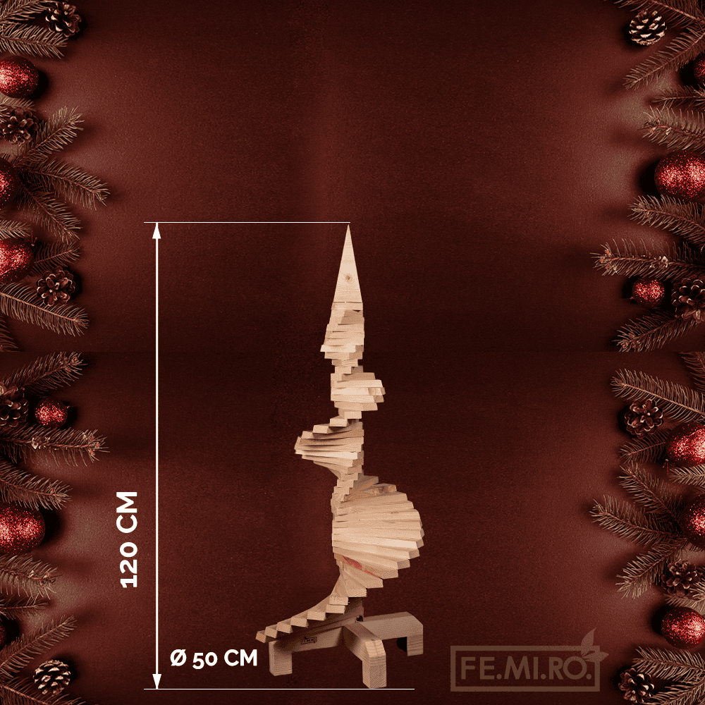 Albero di Natale in Legno 120 cm SLIM