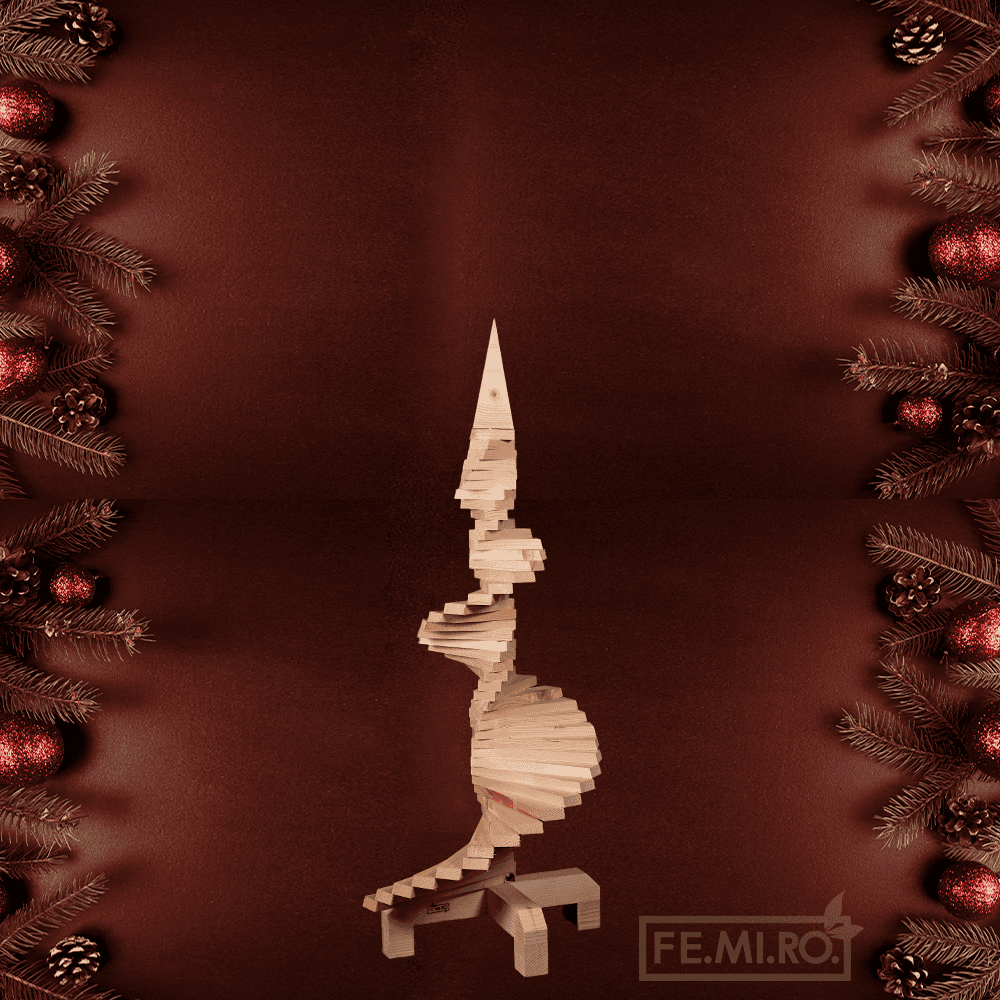 Albero di Natale in Legno 120 cm SLIM