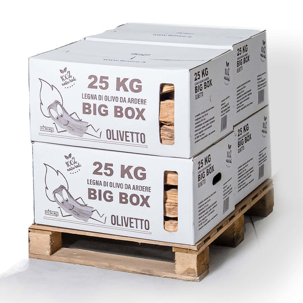 Legna da ardere di ulivo Big Box da 25 Kg (60 dm³)