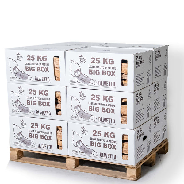 Legna da ardere di ulivo Big Box da 25 Kg (60 dm³)