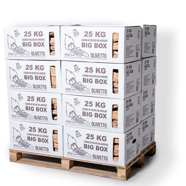 Legna da ardere di ulivo Big Box da 25 Kg (60 dm³)