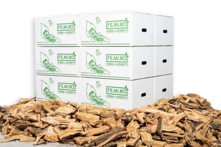 Scaglie di ulivo Big Chips da 20 kg (60 dm³) per affumicatura