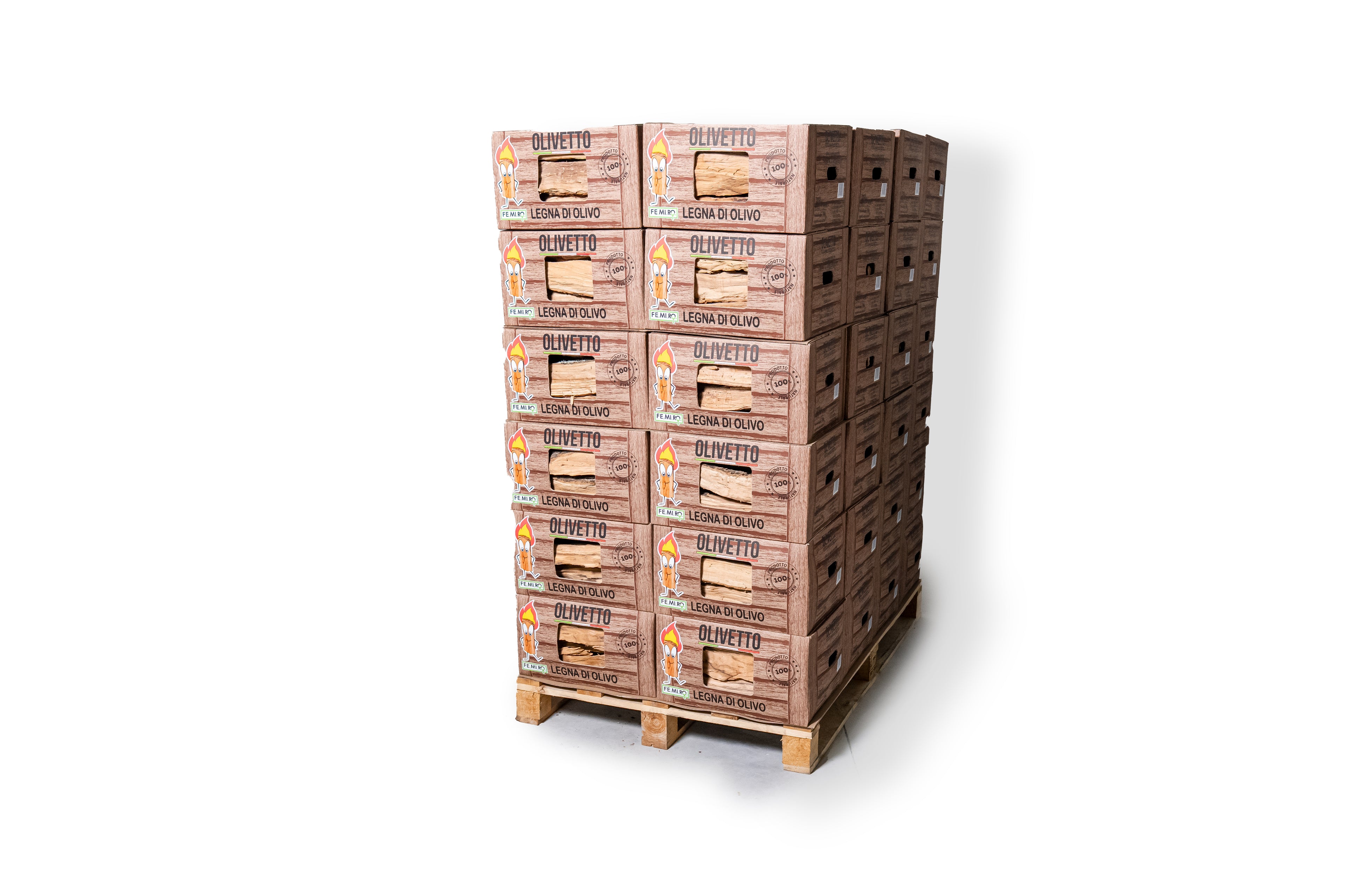 Legna di ulivo in scatola Olivetto da 10 Kg (25 dm³)
