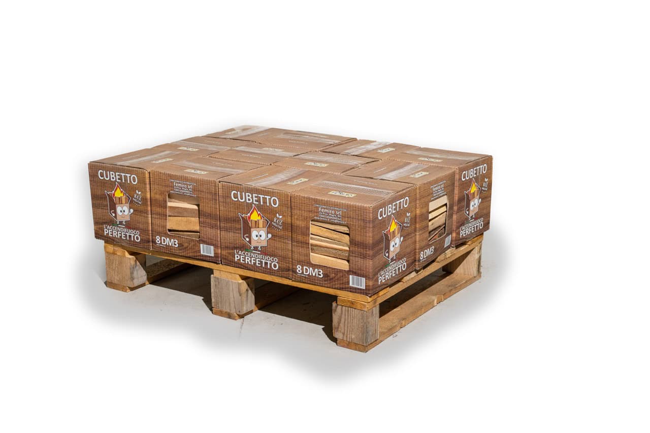 Legnetti accendifuoco Cubetto faggio/abete da 4 kg (8 dm³)