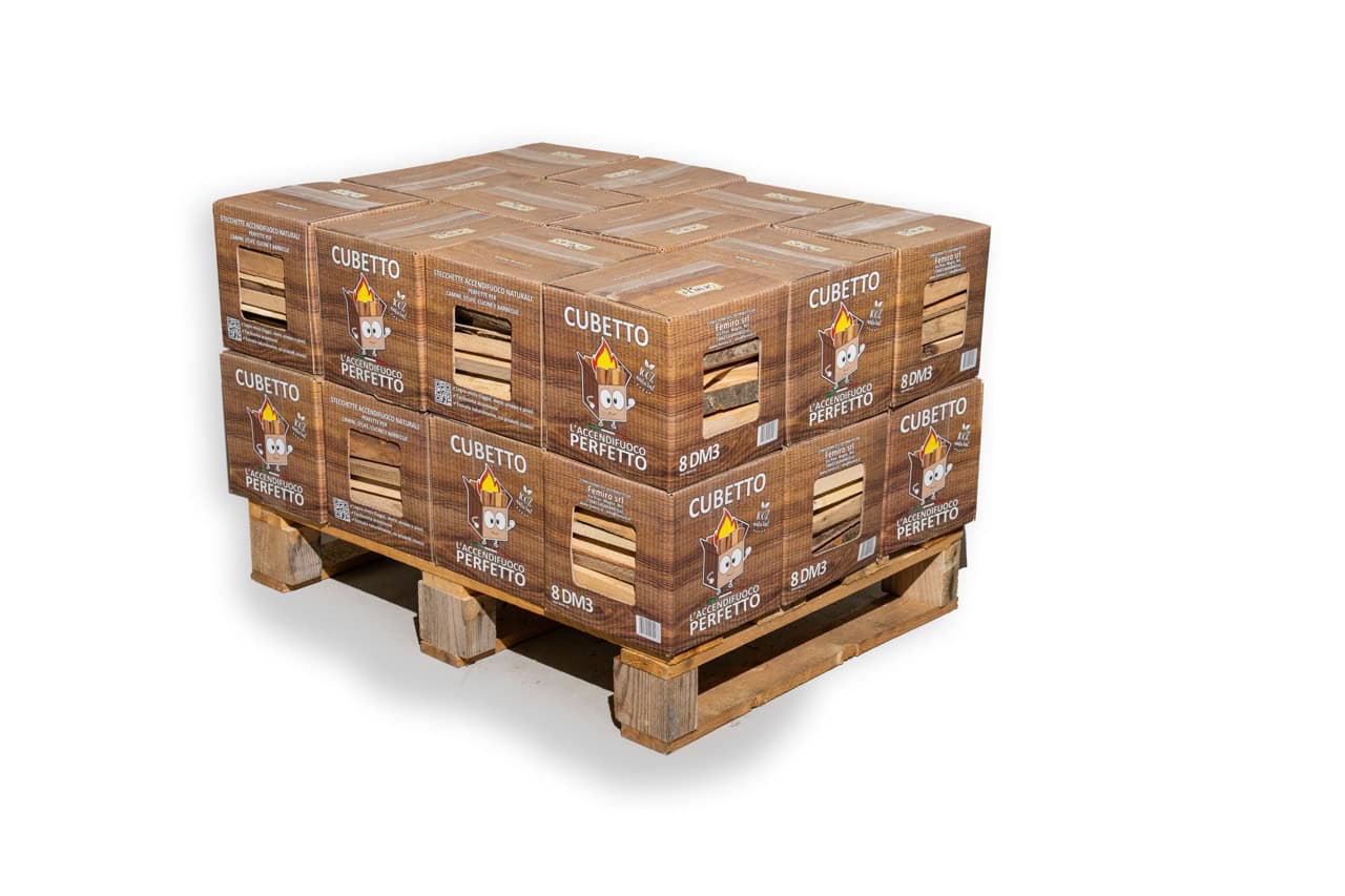 Legnetti accendifuoco Cubetto faggio/abete da 4 kg (8 dm³)