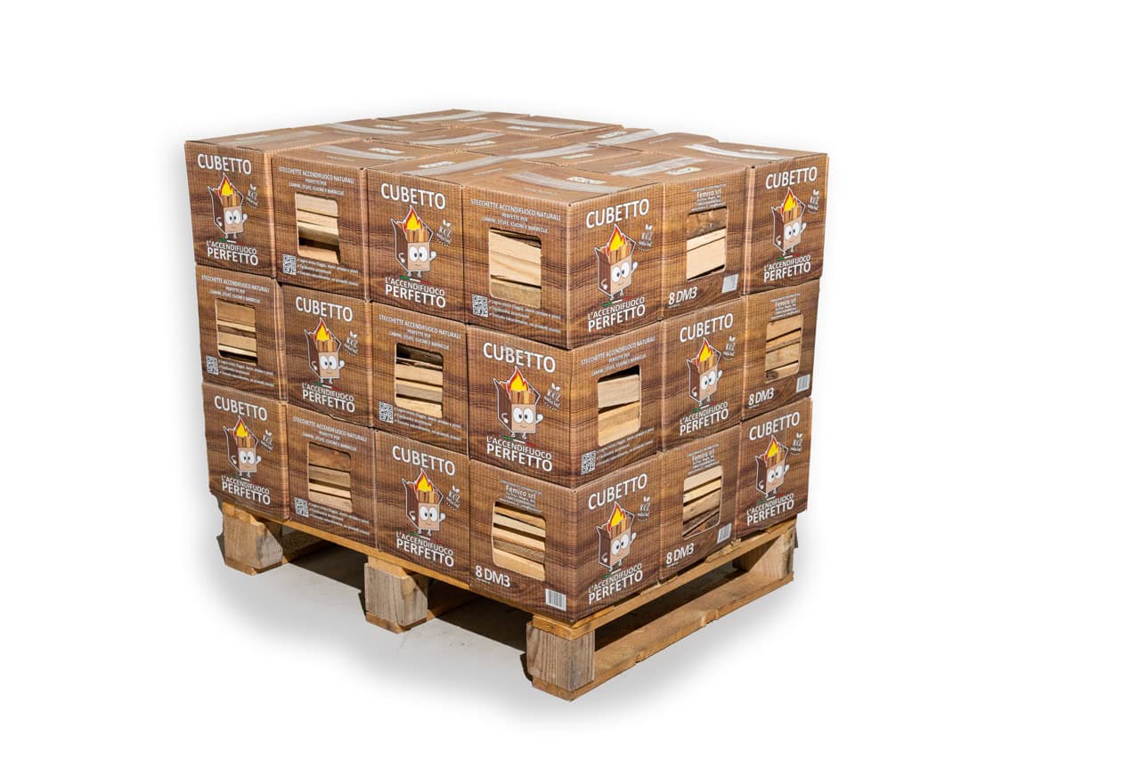 Legnetti accendifuoco Cubetto faggio/abete da 4 kg (8 dm³)