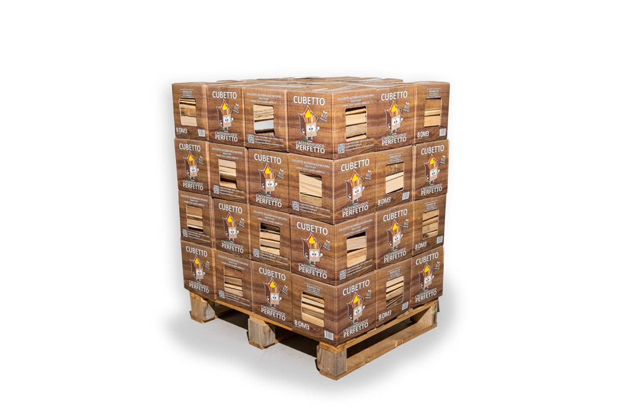 Legnetti accendifuoco Cubetto faggio/abete da 4 kg (8 dm³)