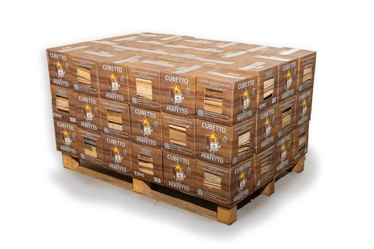 Legnetti accendifuoco Cubetto faggio/abete da 4 kg (8 dm³)
