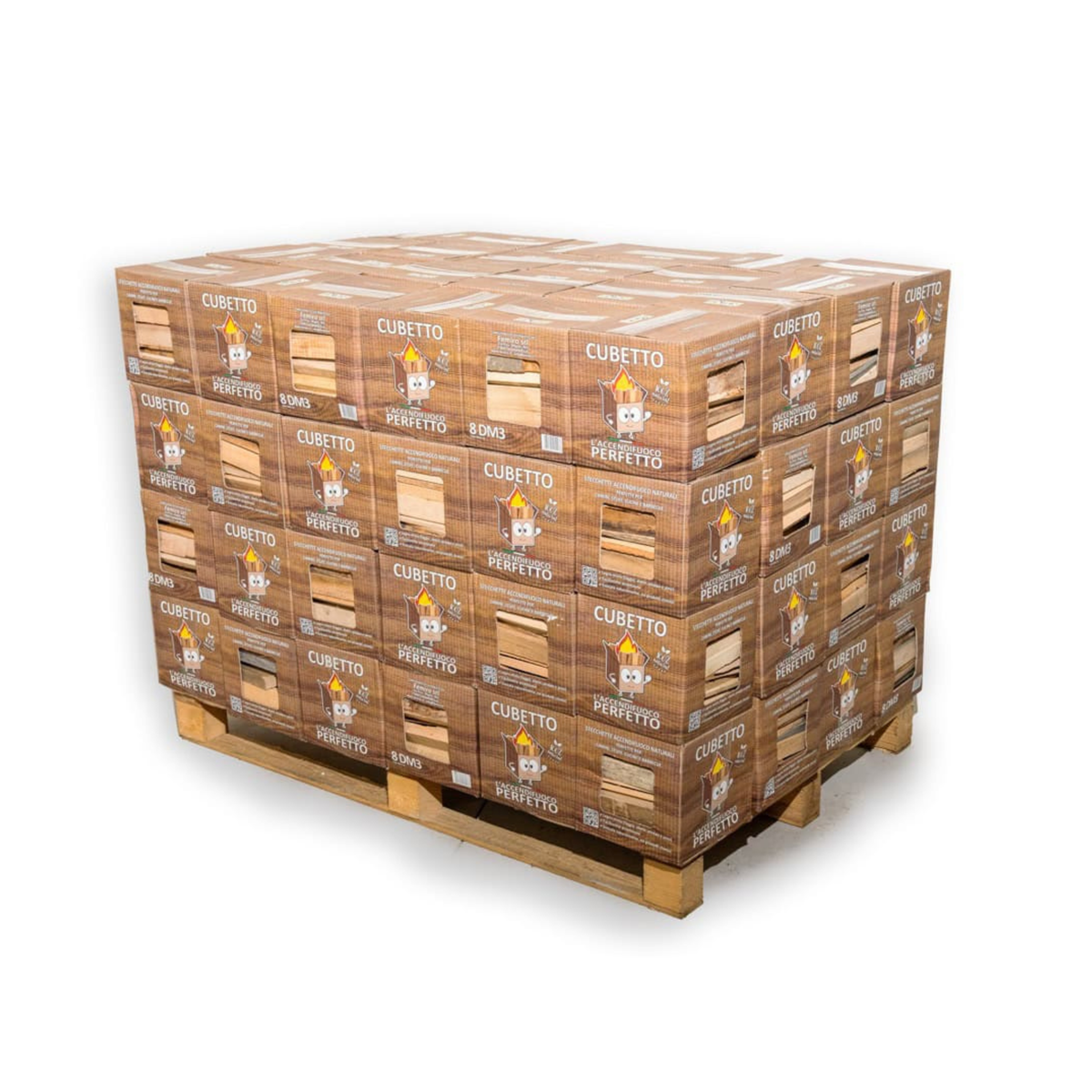 Legnetti accendifuoco Cubetto faggio/abete da 4 kg (8 dm³)