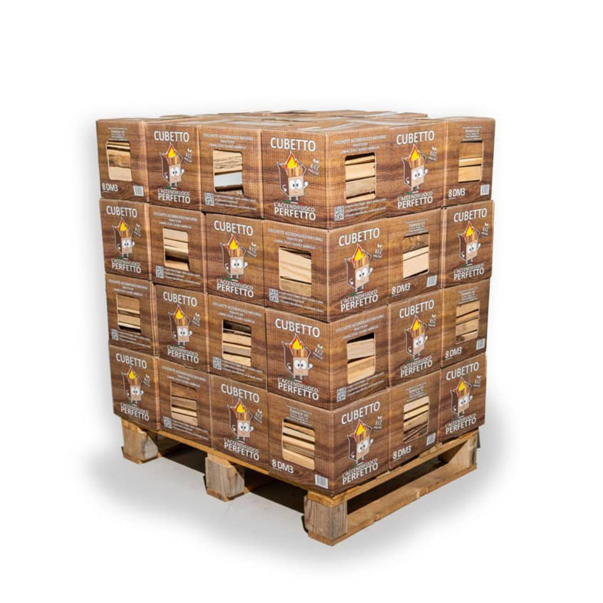 Legnetti accendifuoco Cubetto faggio/abete da 4 kg (8 dm³)