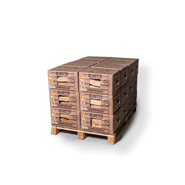 Legna di ulivo in scatola Olivetto da 10 Kg (25 dm³)