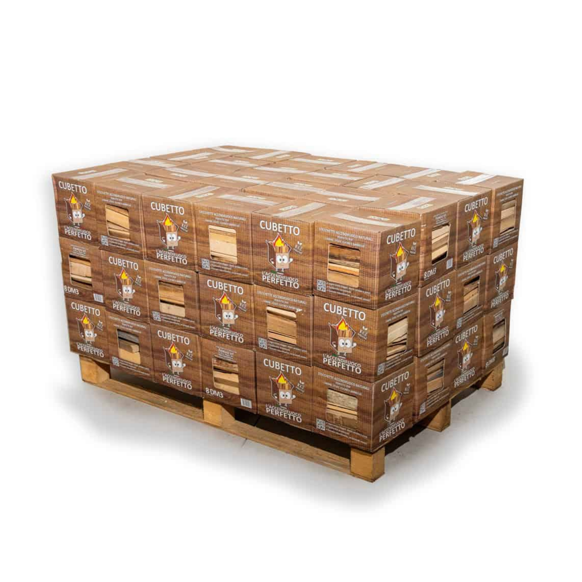 Legnetti accendifuoco Cubetto faggio/abete da 4 kg (8 dm³)