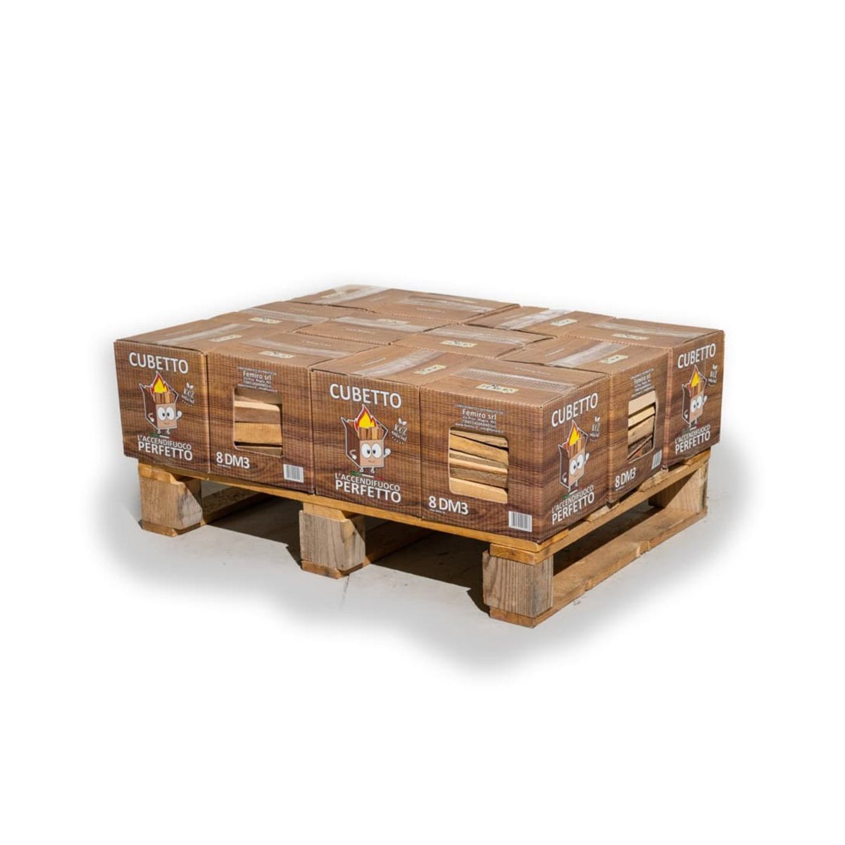 Legnetti accendifuoco Cubetto faggio/abete da 4 kg (8 dm³)
