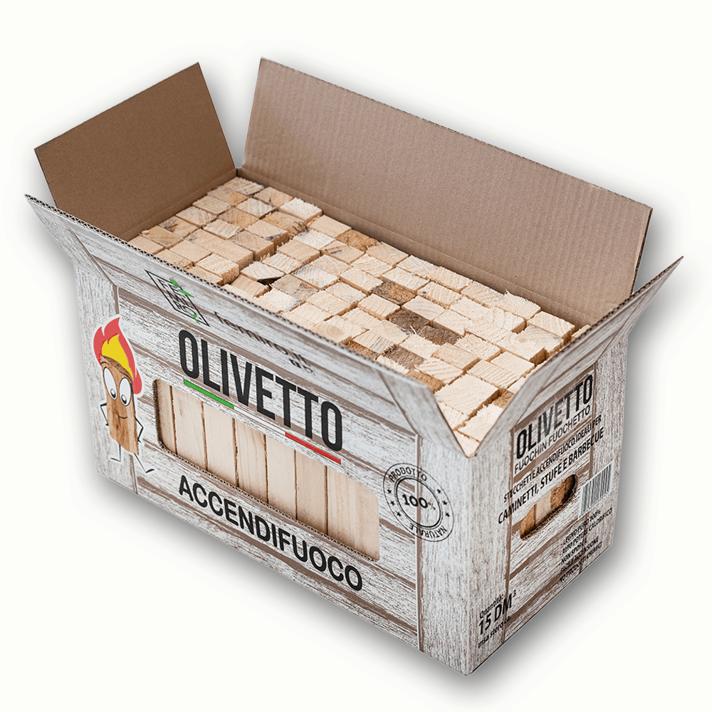 Legnetti accendifuoco faggio e abete in scatola da 8 kg (25 dm³)